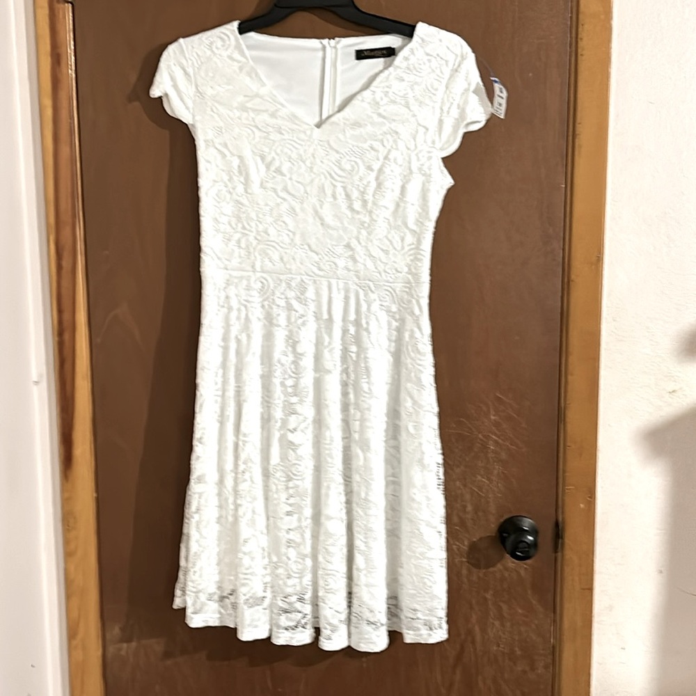 Meetjen white lace dress size large